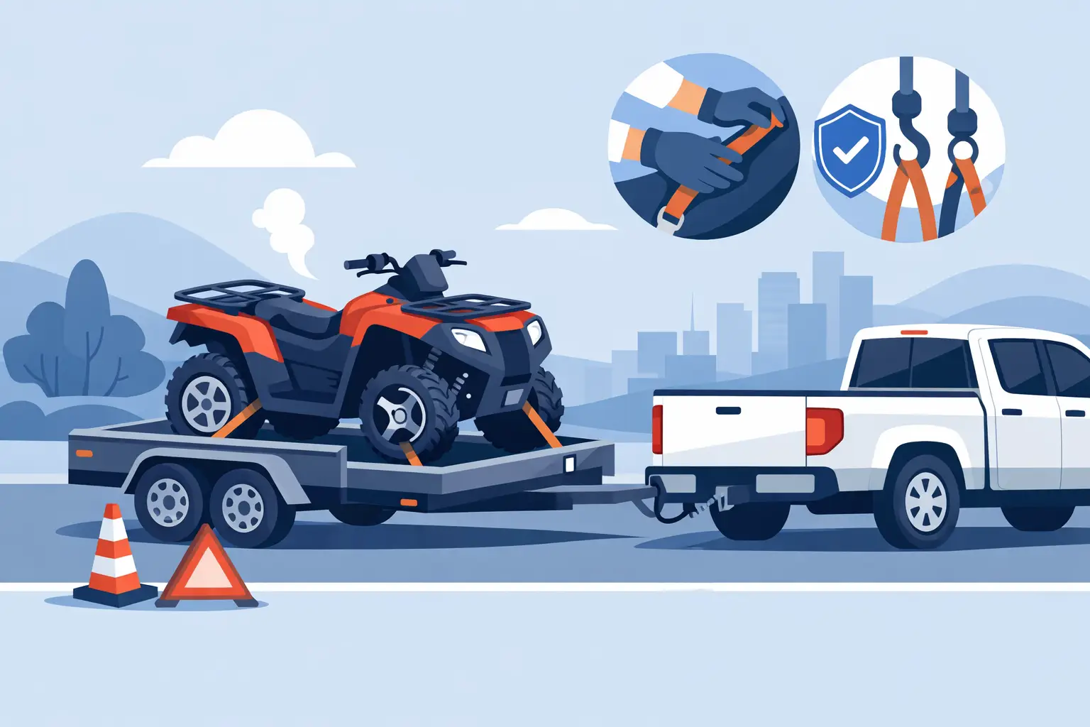 Cum transporti un ATV defect corect și sigur