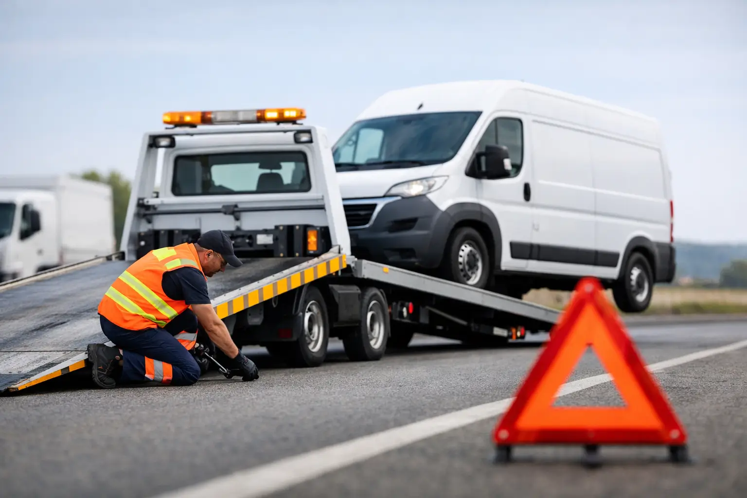 Asistența rutieră pentru autoutilitare 24/7