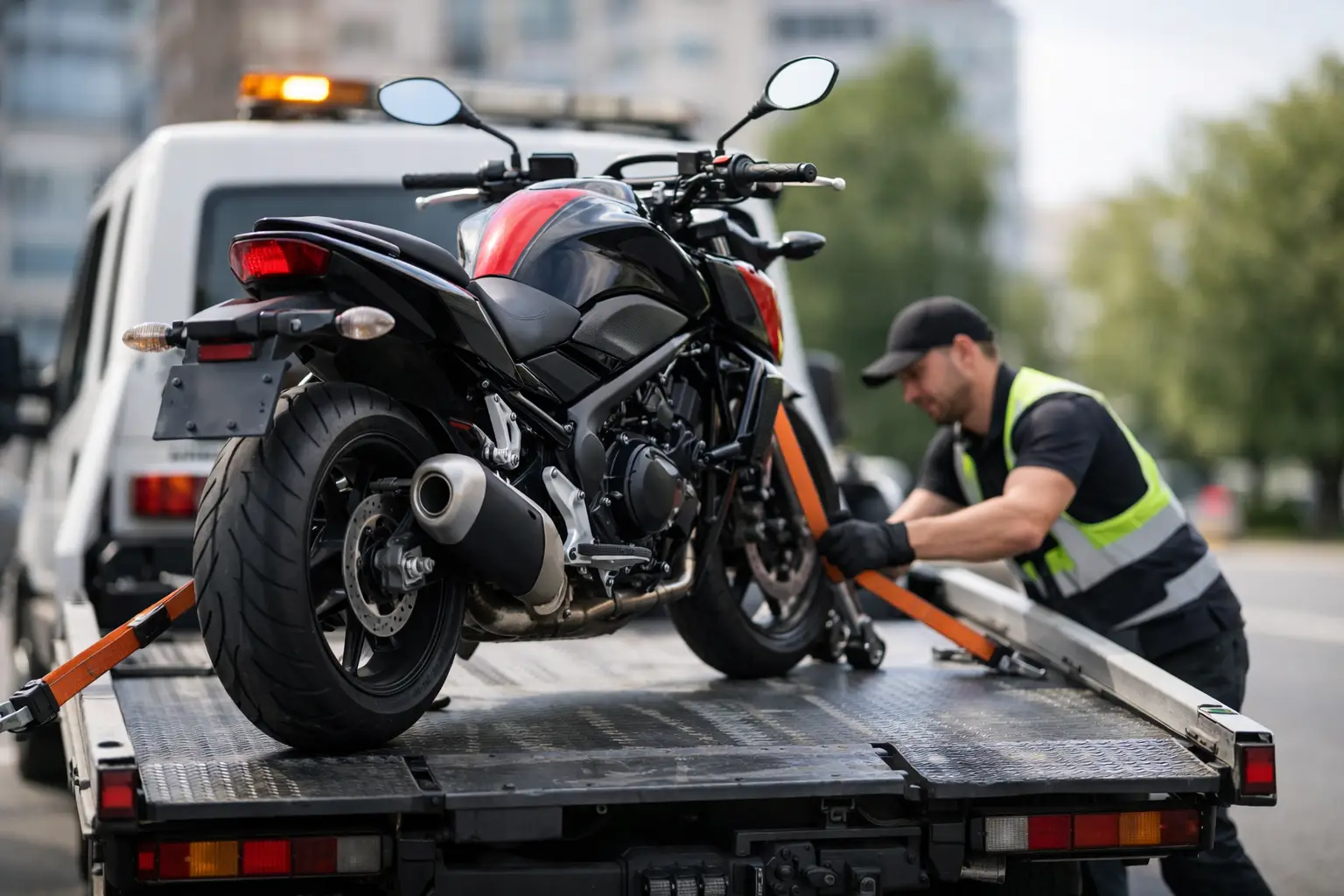 Tractare motocicletă București Ilfov, rapid și sigur