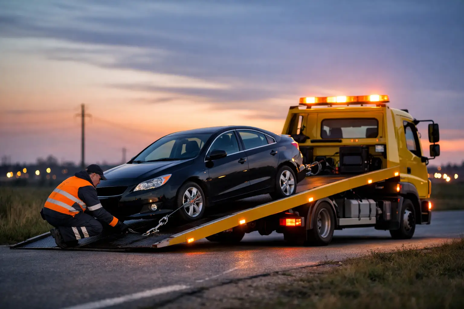 Tractări auto Chiajna Domnești, intervenție non-stop