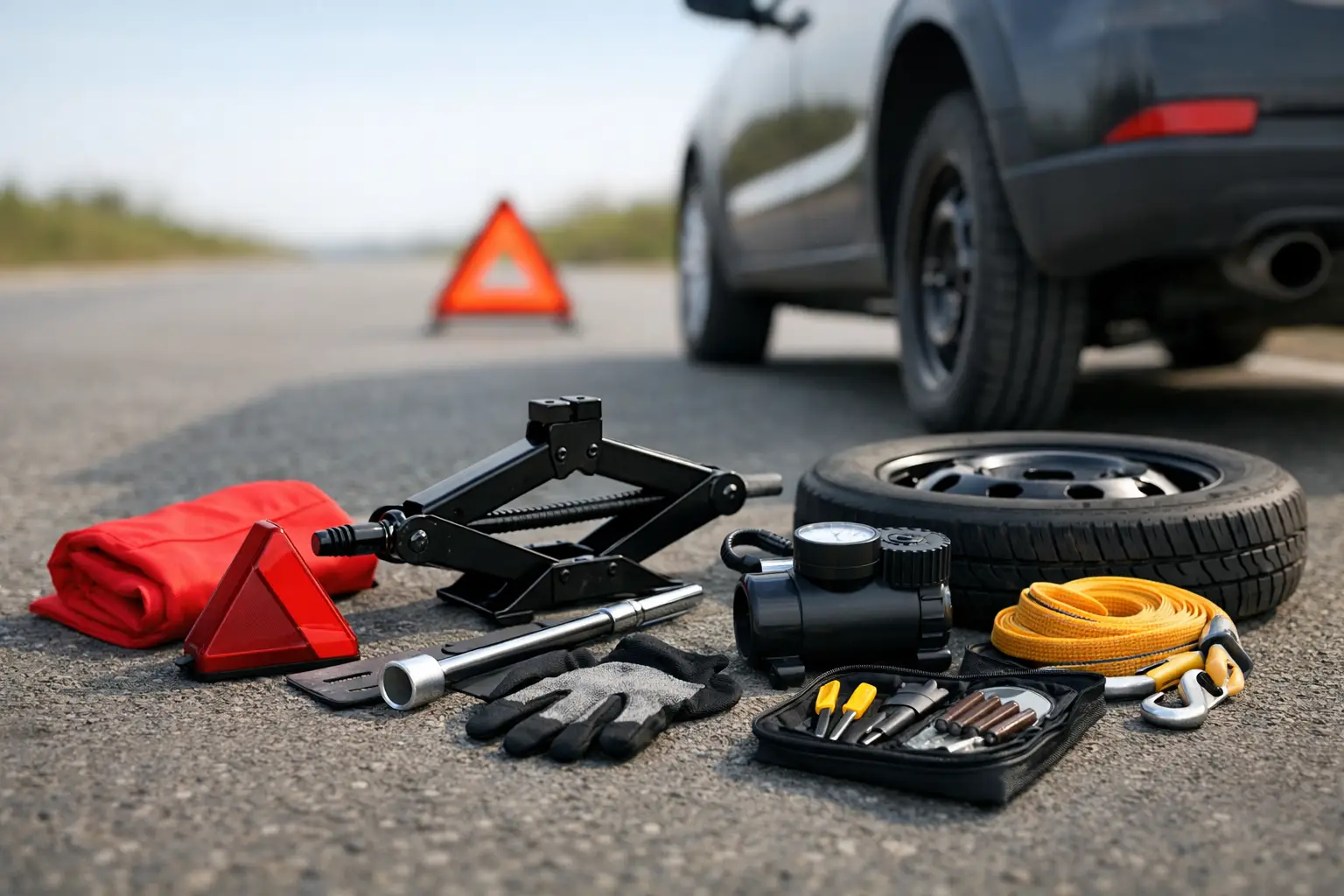 Kit pană auto: ce trebuie să ai în mașină